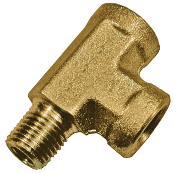 1/4" Oxygen Street Tee Brass Fitting 2400 PSI